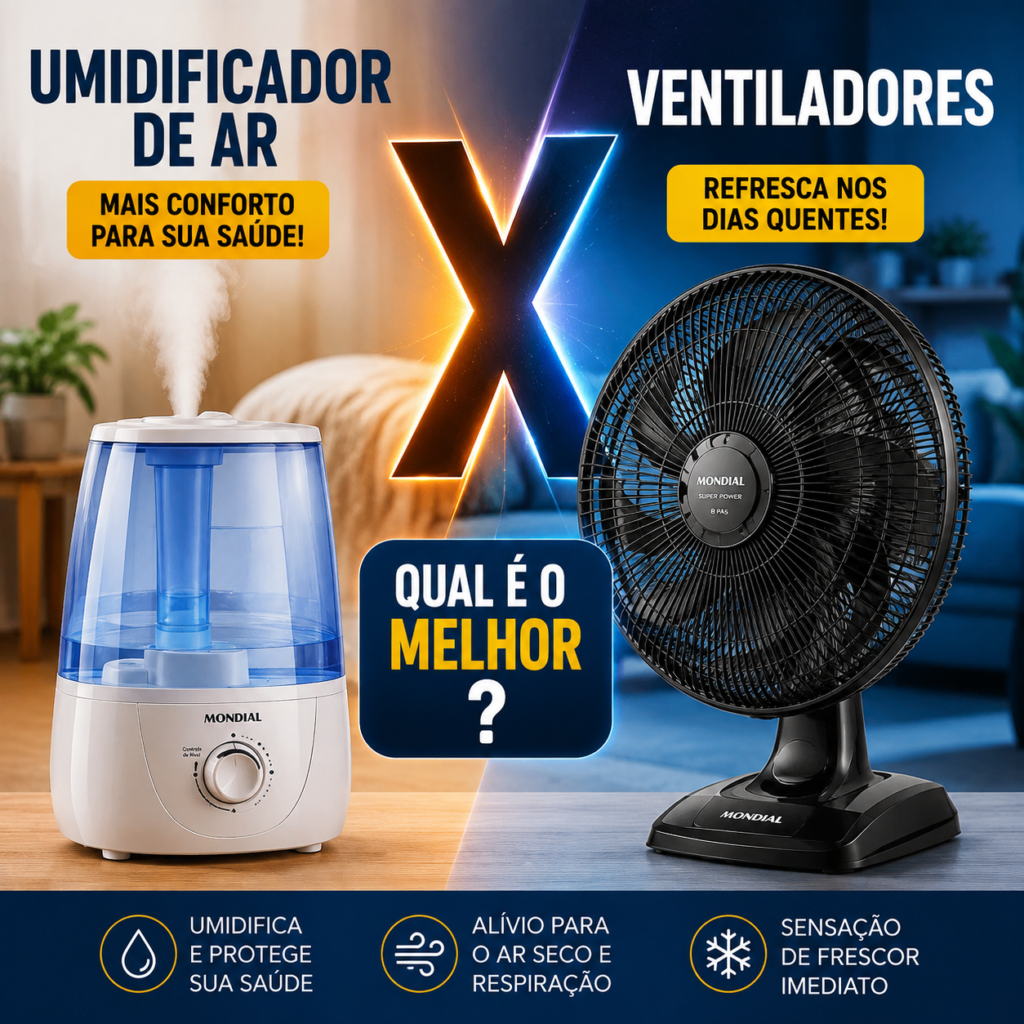umidificador de ar ou ventilador